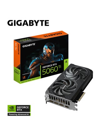 GeForce RTX 5060 Ti WINDFORCE 16GB GDDR7 Graphics Card, 2572 MHz Core Clock, PCIe 5.0, 8K Resolution, DisplayPort 2.1b x3, HDMI 2.1b x1, 650W PSU Recommended, ATX Form Factor | GV-N506TWF2-16GD - pnsku/N70173160V/45/_/1746620564/669fc0b4-8a40-4240-a5de-b53e93081581