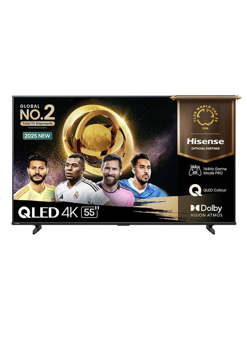 Hisense 55 inch4K Smart TV QLED 144 Hz 55Q7Q black  - Image 1