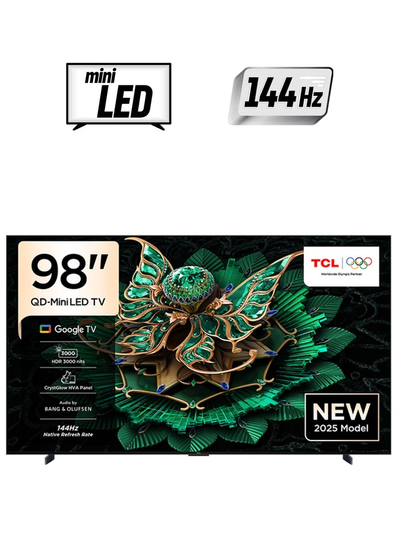 TCL 98 inch Mini LED 4K Smart TV 144Hz 98C7K black - Image 1