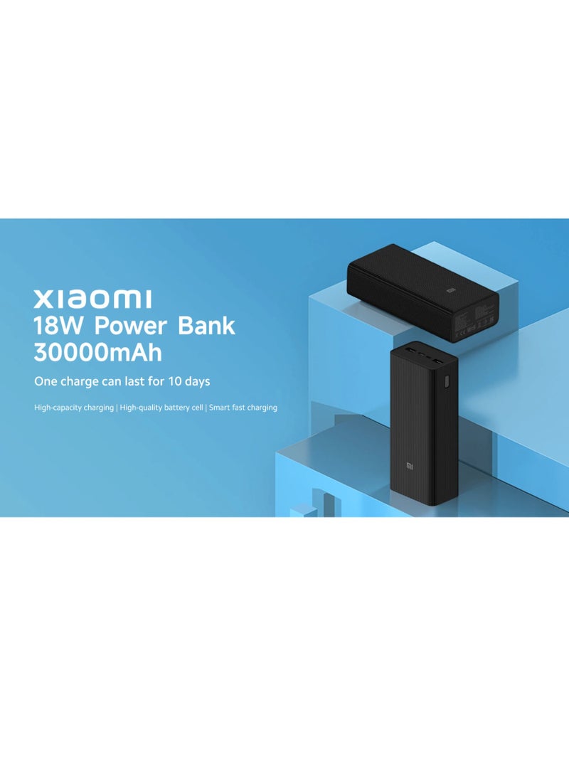 Xiaomi 30000 mAh Fast Charging Power Bank Black  - Image 3