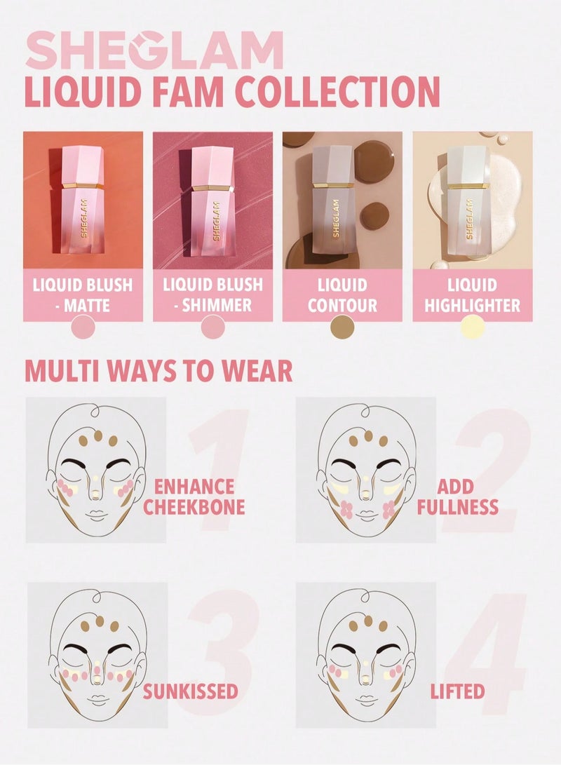 SHEGLAM - Color Bloom Liquid Blush - Pink Slip - Image 1