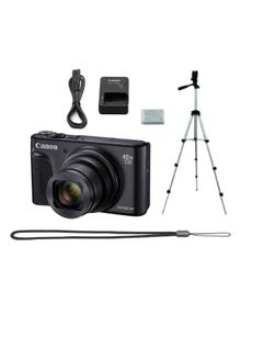 Canon SX740 HS PowerShot - Black with Tripod & Accesories  - Image 1