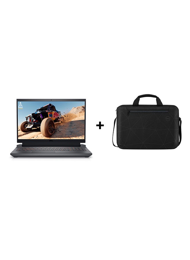 DELL G15 5530 Gaming Laptop With 15.6-Inch FHD 144Hz Display, Core i7-13650HX Processor/16GB RAM/512GB SSD/6GB NVIDIA GeForce RTX 4050 Graphics Card/DOS(Without Windows) +Essential Briefcase Black English/Arabic Dark shadow Grey  - Image 1
