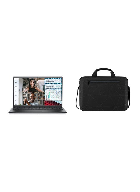 Inspiron 3520  Laptop With 15.6 Inch Display,Core i3  1215U Processor/8GB DDR4 RAM/ 512GB SSD/Intel UHD Graphics/DOS(Without Windows) +Essential Briefcase Black English/Arabic Black