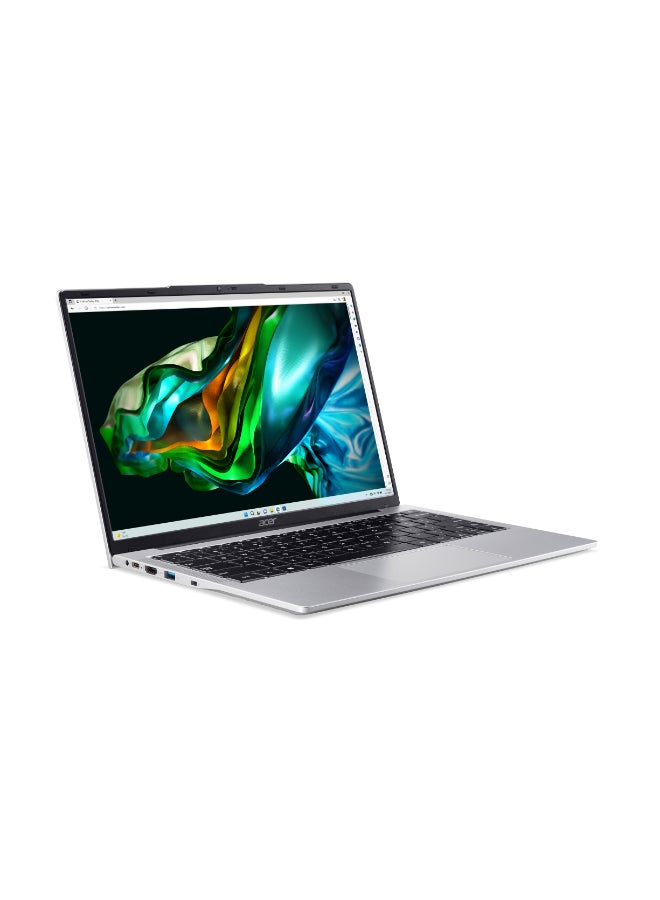 Acer Aspire Lite 14 Laptop With 14 Inch WUXGA (1920x1200) Display LCD, Intel Core i3-N300 Processor/512GB SSD/8GB RAM DDR5/Intel UHD Graphics/Windows 11 Home/ English/Arabic Pure Silver  - Image 2