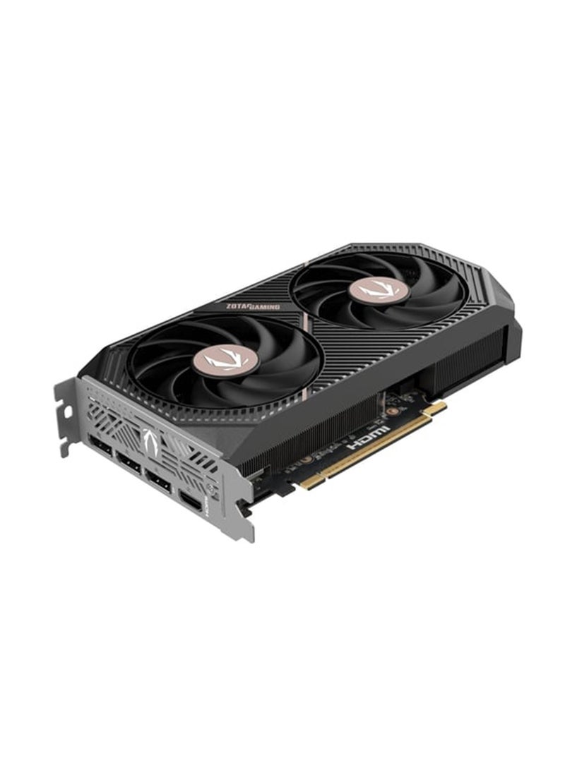 ZOTAC - GeForce RTX 5060 Ti 16GB GDDR7 AMP Graphics Card - NVIDIA Blackwell Architecture, DLSS 4, 4608 CUDA Cores, 2632 MHz Boost Clock, 28 Gbps Memory, PCIe 5.0 x8, Dual-Fan IceStorm 2.0 Cooling, 1x 8-Pin Power Connector, 4K/8K HDMI & DisplayPort, Metal Backplate, Compact SFF-Ready Design with White LED Lighting, Freez Fan Stop, Quad Display Support | ZT-B50620F-10M - Image 1