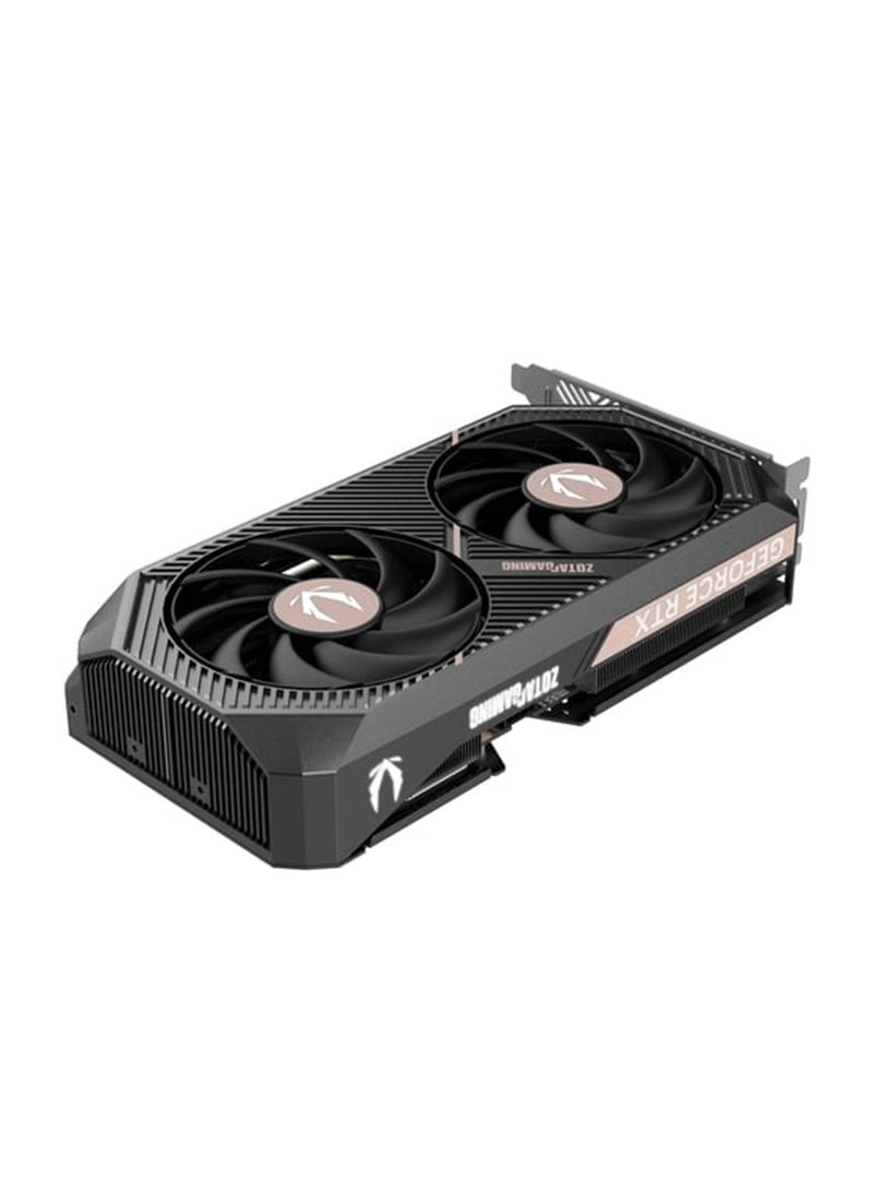 ZOTAC - GeForce RTX 5060 Ti 16GB GDDR7 AMP Graphics Card - NVIDIA Blackwell Architecture, DLSS 4, 4608 CUDA Cores, 2632 MHz Boost Clock, 28 Gbps Memory, PCIe 5.0 x8, Dual-Fan IceStorm 2.0 Cooling, 1x 8-Pin Power Connector, 4K/8K HDMI & DisplayPort, Metal Backplate, Compact SFF-Ready Design with White LED Lighting, Freez Fan Stop, Quad Display Support | ZT-B50620F-10M - Image 1