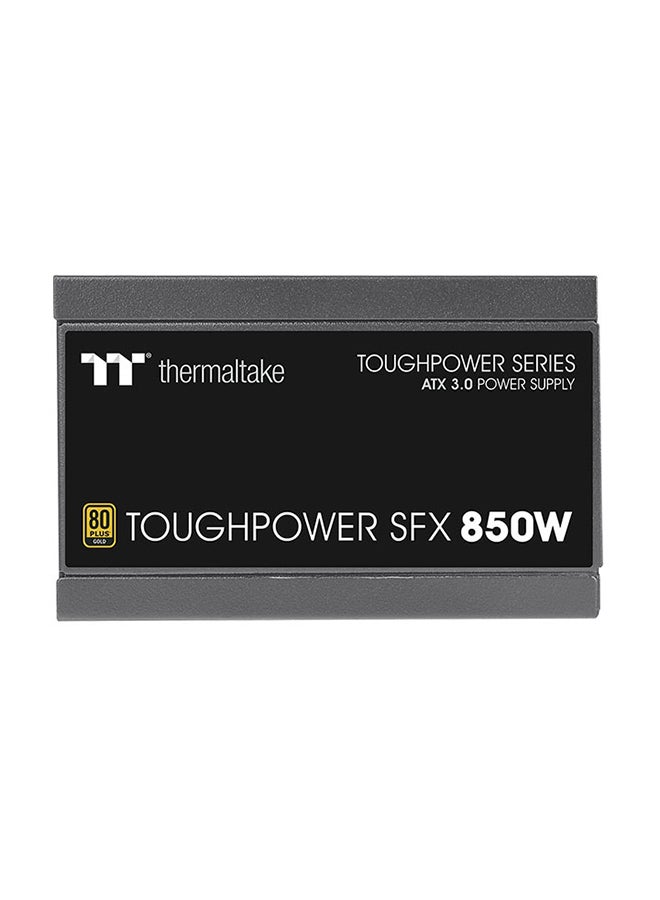 ثيرمال تيك - Toughpower SFX 850W 80+ Gold Fully Modular Power Supply, ATX 3.0 & PCIe 5.0 Ready, Native 12VHPWR (12+4 Pin) Connector, Smart Zero 92mm FDB Fan, Japanese 105°C Capacitors, Compact SFX Form Factor, 100,000h MTBF, TT Premium Edition, Black | PS-STP-0850FNFAGK-1 - Image 1