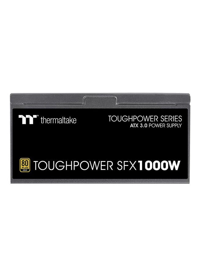 ثيرمال تيك Toughpower SFX 1000W 80+ Gold Fully Modular Power Supply, ATX 3.0 & PCIe Gen 5.0 Ready, Native 12VHPWR (12+4pin) Connector, SFX-L Form Factor, 120mm FDB Fan, 100% Japanese Capacitors, High Efficiency 90%, Low-Profile Flat Cables, Intel ATX 3.0 Compliant, 100,000 Hrs MTBF, SFX-to-ATX Bracket Included – TT Premium Edition | PS-STP-1000FNFAGK-1  - Image 4