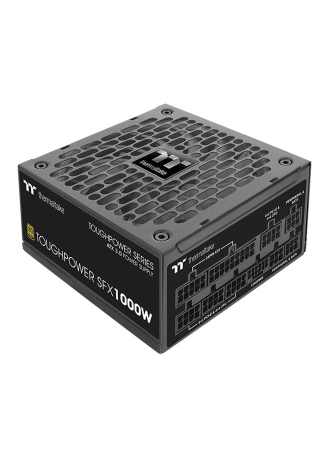 ثيرمال تيك Toughpower SFX 1000W 80+ Gold Fully Modular Power Supply, ATX 3.0 & PCIe Gen 5.0 Ready, Native 12VHPWR (12+4pin) Connector, SFX-L Form Factor, 120mm FDB Fan, 100% Japanese Capacitors, High Efficiency 90%, Low-Profile Flat Cables, Intel ATX 3.0 Compliant, 100,000 Hrs MTBF, SFX-to-ATX Bracket Included – TT Premium Edition | PS-STP-1000FNFAGK-1  - Image 2