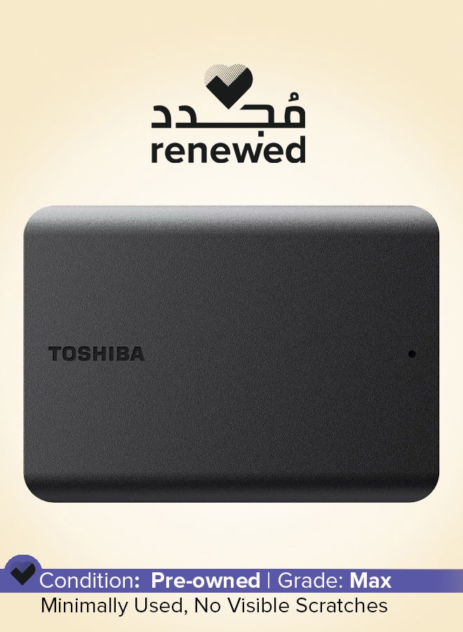 Toshiba Renewed - Canvio Basics 1TB Portable External Hard Drive USB 3.2 Gen1 1 TB - Image 1