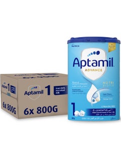 Aptamil Advance Infant Milk Formula Palm Oil Free Stage 1 0-6 Months Plain Pack of 6  - Image 1