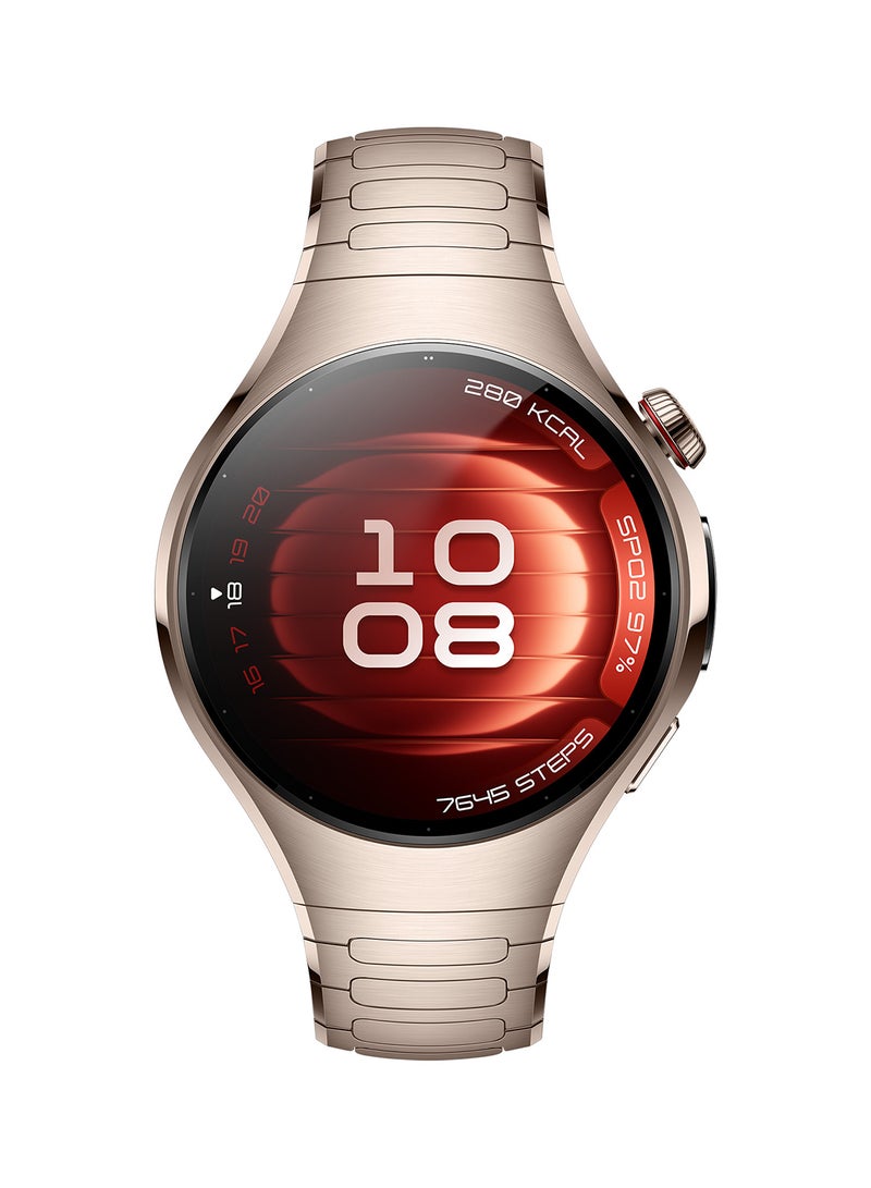 HUAWEI - WATCH 5 42mm Smartwatch, Multi-sensing X-TAP technology, Real-Time Fingertip Blood Oxygen, Health Glance, eSIM, Two Battery Modes, iOS And Android + Free FreeBuds 6i - SandGold - Image 1