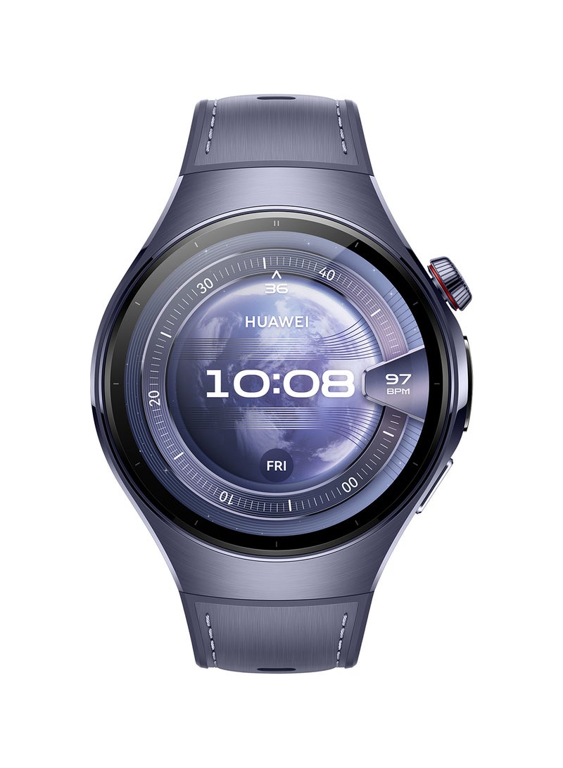 WATCH 5 46mm Smartwatch, Multi-sensing X-TAP technology, Real-Time Fingertip Blood Oxygen, Health Glance, eSIM, Two Battery Modes, iOS And Android + Free FreeBuds 6i + Strap - Purple