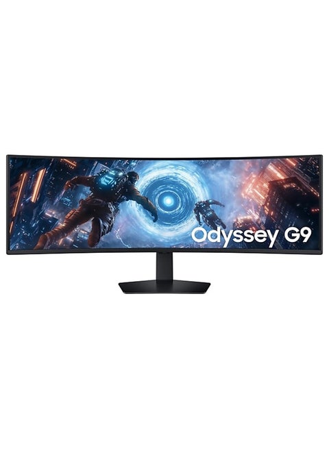 49 inch Odyssey G9 Dual QHD 144Hz 1ms Curved (1000R) (32:9) Gaming Monitor, VESA DisplayHDR 600, AMD FreeSync premium Pro, Dual Connect, Auto Source Switch+, height Adjustable, Swivel, G91F LS49FG910EMXUE black