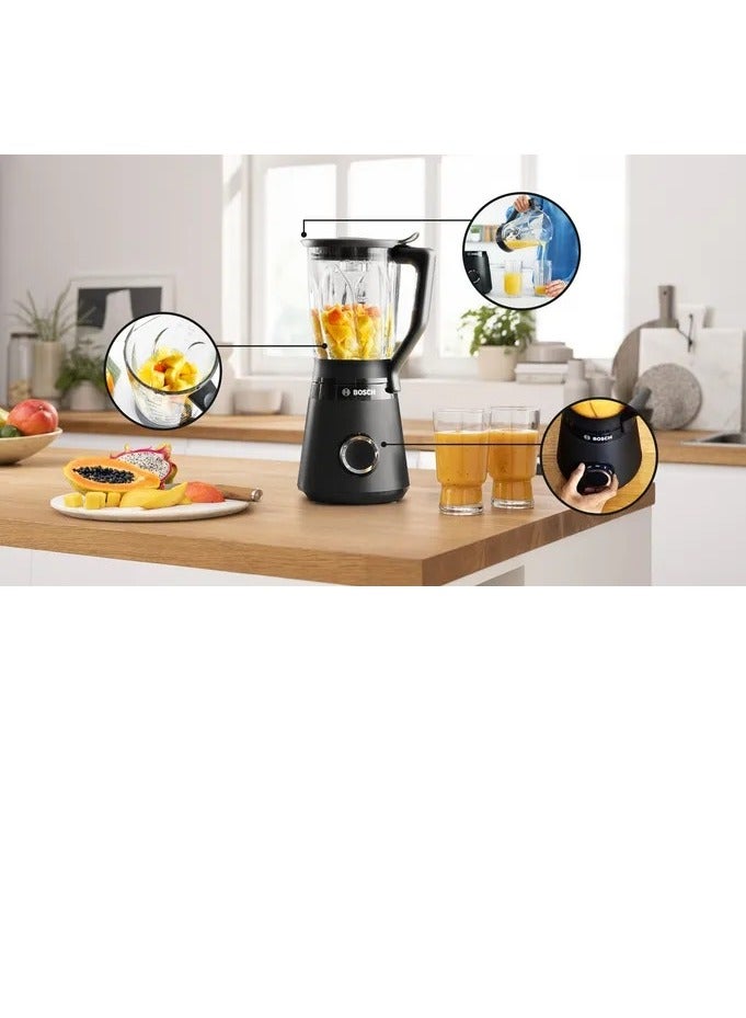 بوش Stand Mixer 1200 W Series 4 Blade Design 4 Wing, Stainless Steel, Speed Levels 2 2 L 1200 W MMB6172B Black  - Image 3