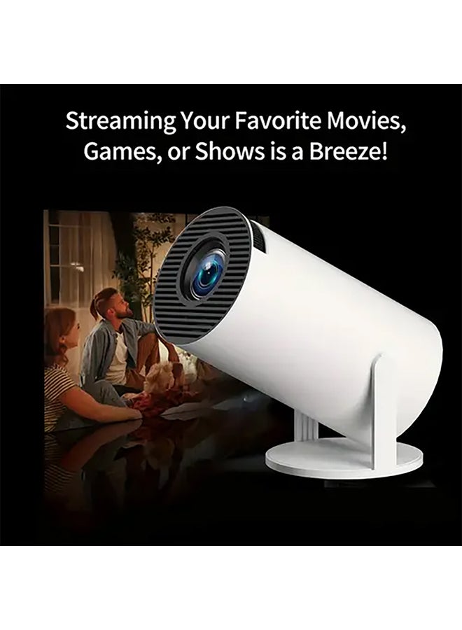 وونكت - HY300 PRO Mini Portable Projector [Android 13] 150 ANSI Support 4K 1080P Dual-Band WIFI6 5G 5.2 B.T [Auto Keystone] 180° Rotation Projector 87PRO white - Image 1