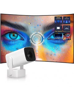 Wownect Mini Projector [Android 11.0] 200 ANSI Lumens with 5G WiFi and Bluetooth 5.2, Full HD 1080P Supported 4k Video Projector, 180° Angle Projector 104AN white  - Image 4