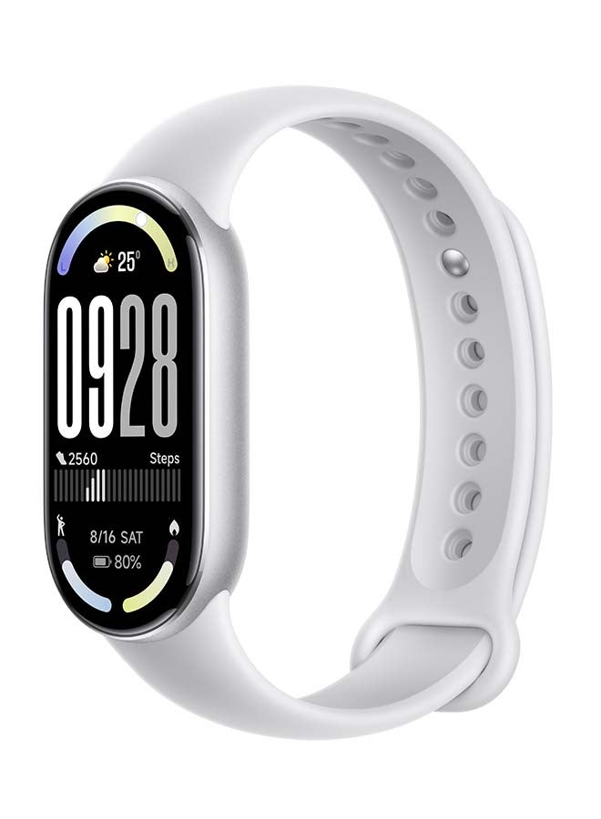 Xiaomi Smart Band 10 | 1.72'' AMOLED Display | Touchscreen, Multisport Tracker, Activity Tracker, Heart Rate Monitor | Upto 21 Days Battery Life Glacier Silver Glacier Silver