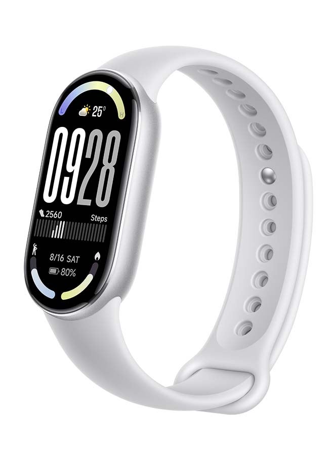 Xiaomi Smart Band 10 | 1.72'' AMOLED Display | Touchscreen, Multisport Tracker, Activity Tracker, Heart Rate Monitor | Upto 21 Days Battery Life Glacier Silver Glacier Silver