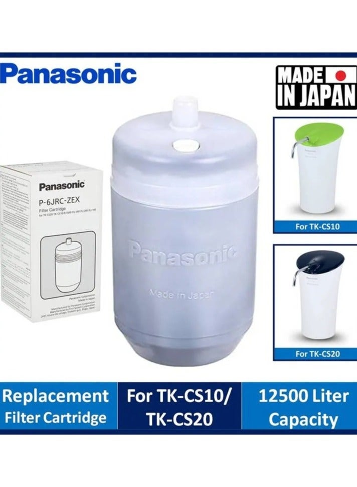 Panasonic Replacement Water Filter Cartridge for TK-CS10, TK-CS20 Original Made In Japan P-6jrc-ZEX white 
