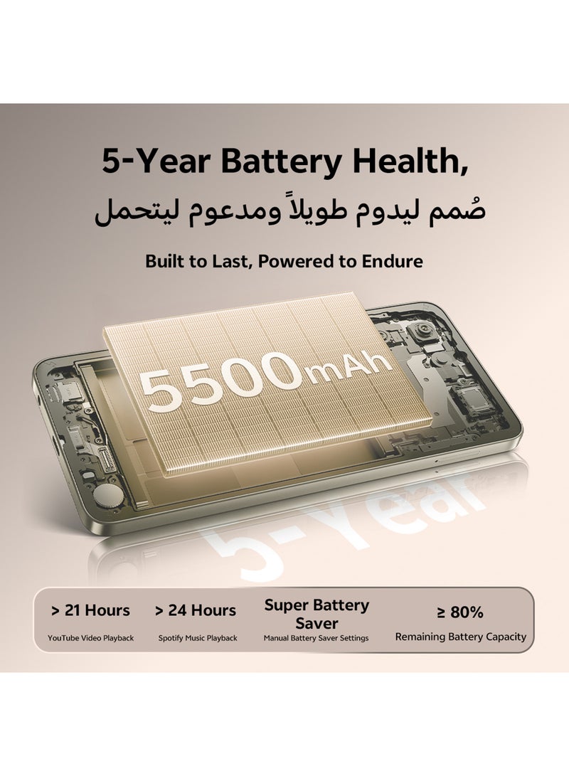 فيفو هاتف Vivo Y29s AI 5G بتقنية التيتانيوم الذهبي 6GB RAM 128GB مع TWS حصري (شاحن وحافظة داخل صندوق الهاتف) - نسخة الشرق الأوسط - Image 4