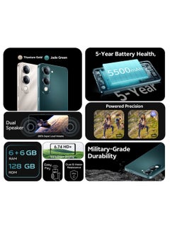 vivo Y29s AI 5G (Jade Green 6+6GB RAM, 128GB) 5500mAh| 50MP Camera | 6.74 HD+ Display| IP64, SGS Military-Grade | Dual Speakers | Online Exclusive Bundle:TWS Earbuds & 24M Warranty - Middle East Version  - Image 2