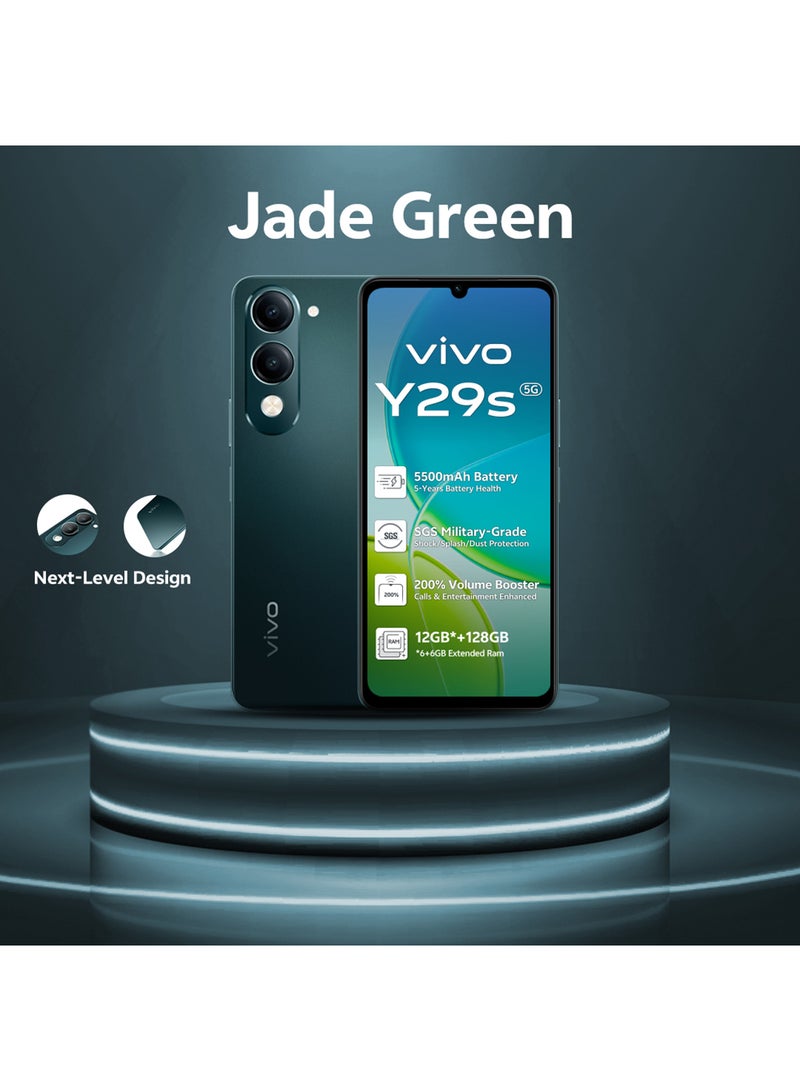 فيفو ي29س AI 5G أخضر جاد 6 جيجابايت رام 128 جيجابايت مع TWS حصري (شاحن وحافظة داخل صندوق الهاتف) - نسخة الشرق الأوسط - Image 3