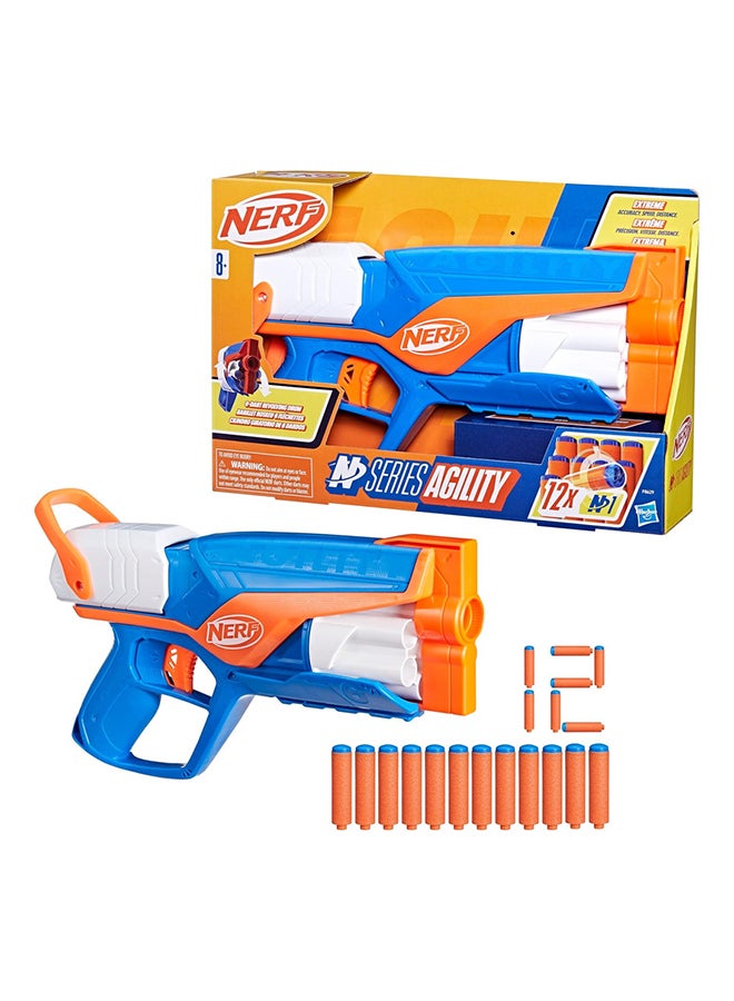 NERF Hasbro Nerf N Series Agility Blaster, 12 N1 Darts Compatible Only N Series Blasters, 6 Dart Drum, Kids Outdoor Games  - Image 2