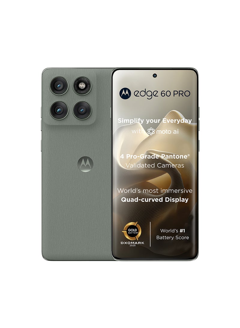 Motorola - Motorola Edge 60 Pro 5G Dual SIM PANTONE Shadow 12GB+12GB RAM  512GB - Middle East Version - Image 1