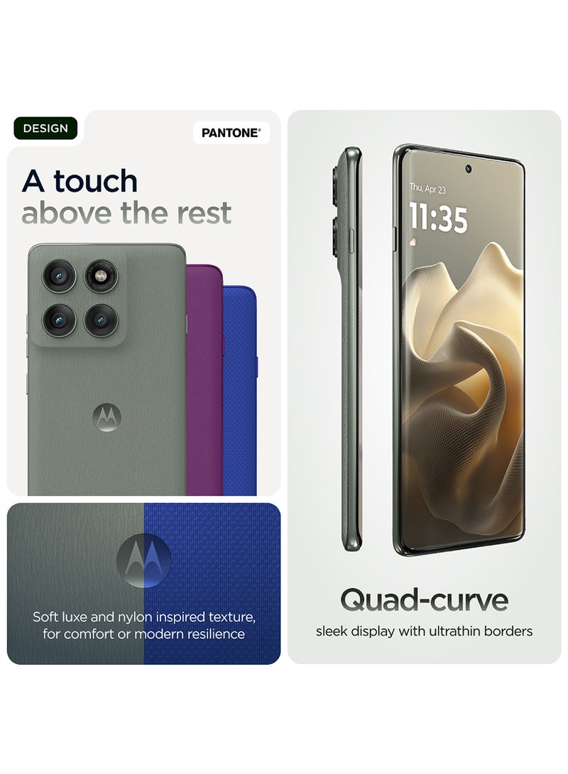 Motorola - Motorola Edge 60 Pro 5G Dual SIM PANTONE Shadow 12GB+12GB RAM  512GB - Middle East Version - Image 1