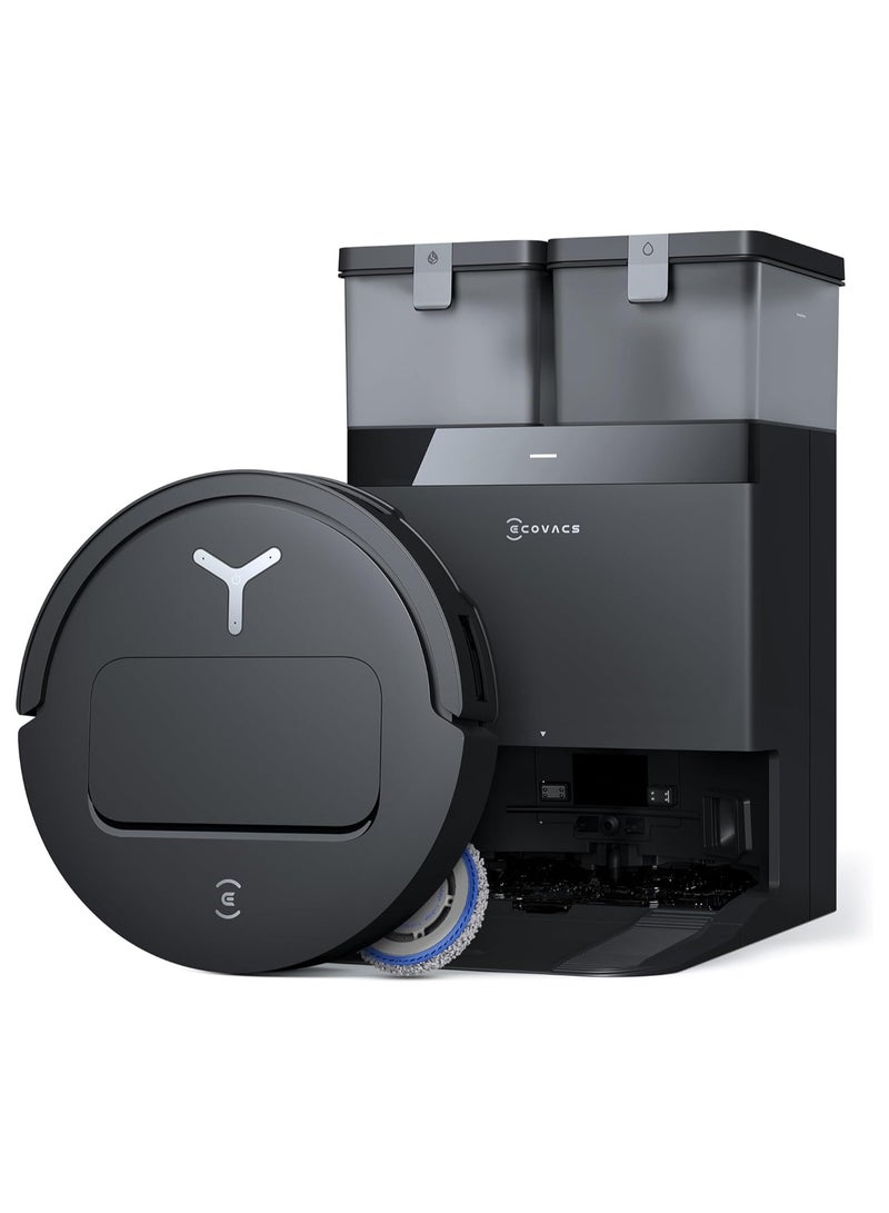 ecovacs 2025 New Launch Deebot T50 Pro Omni Robot Vacuum and Mop, 8.1cm Ultra-Thin, 15000Pa Suction, ZeroTangle, TruEdge, Obstacle Avoidance, Auto Mop Wash/Dry/Refill, Self-Emptying,Pet Hair Friendly 4 L 55 W T50 Pro Black  - Image 1