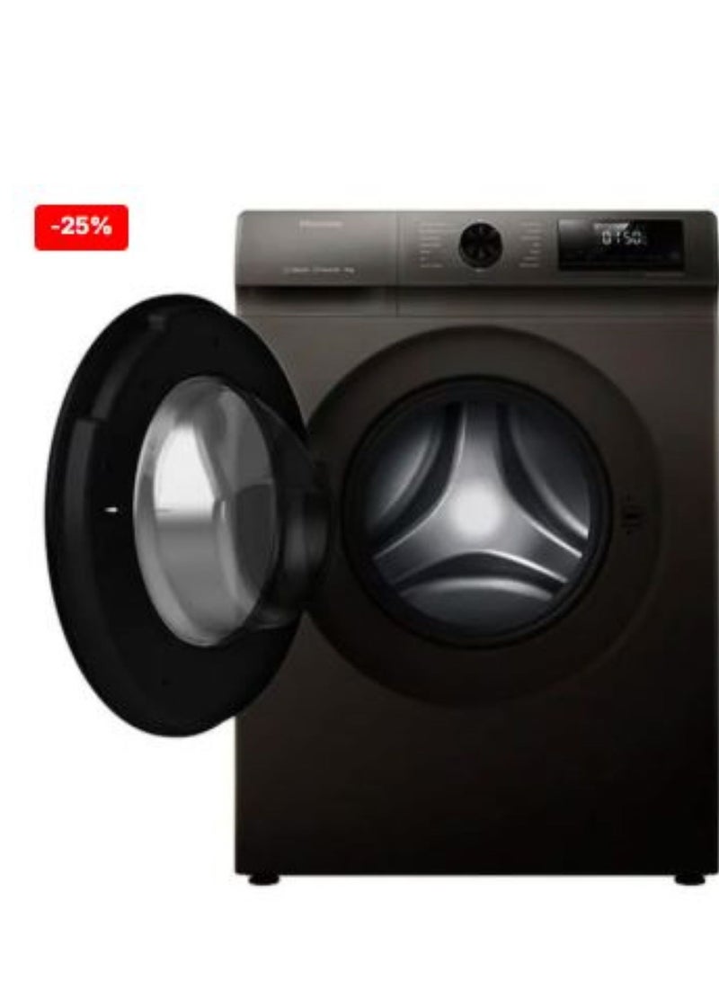 هايسنس 7 KG Front Load Washing Machine, Fully Automatic, LED Display – 1 Year Warranty 7 kg 1800 W WF1Q7012T Titanium Grey  - Image 2