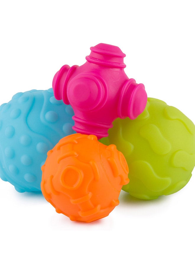 playgro Sensory Balls Toy Set - 6 Soft Balls, Textured & Colorful for Fine & Gross Motor Skills Development - BPA-Free - Washable - Infant Sensory Play - French, Spanish, Dutch, Multicolor  - Image 5
