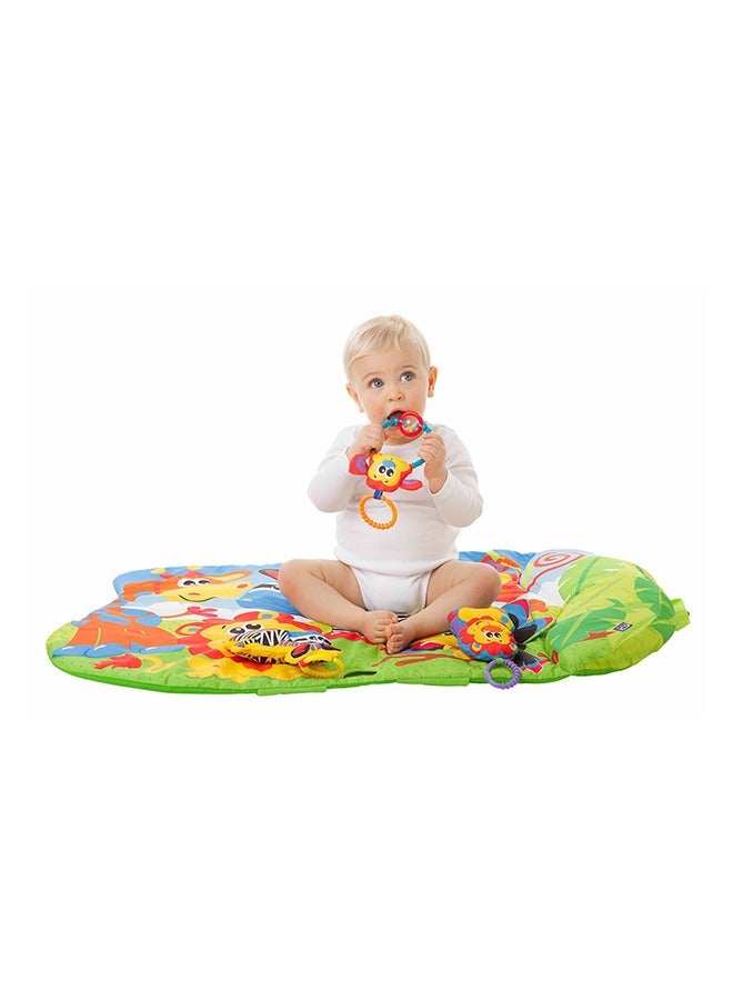 playgro - Safari Super Gym - 5-in-1 Baby Play Mat for Developmental Activities - Interactive, Comfortable & Versatile Playmat for Infants 0-6 Months, Multicolour - Image 1