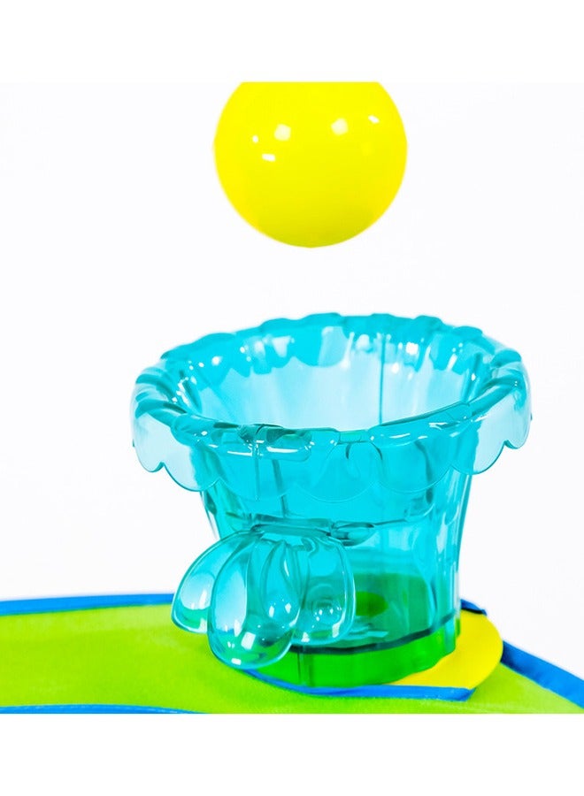 Playgro Pop And Drop Ball Pit Activity Gym - Sensory Development Toy - 30 Balls for Babies 6+ Months, Multicoloured Play Area with Animal Motifs, Beach Theme, Enhances Motor Skills, Portable, Foldable - Image 4