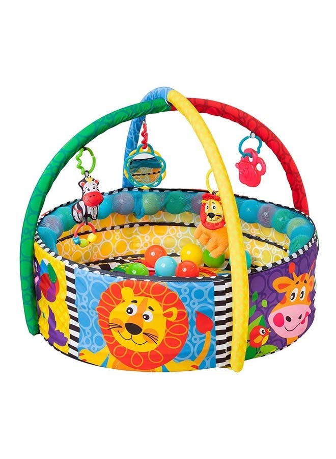playgro Ball Playnest Activity Gym, 5-in-1 Baby Play Gym with Colourful Balls & Hanging Toys, Stimulating Baby's Senses, Detachable Mirror & Teether, Ideal for Newborns & Infants, Multicolor - Image 2