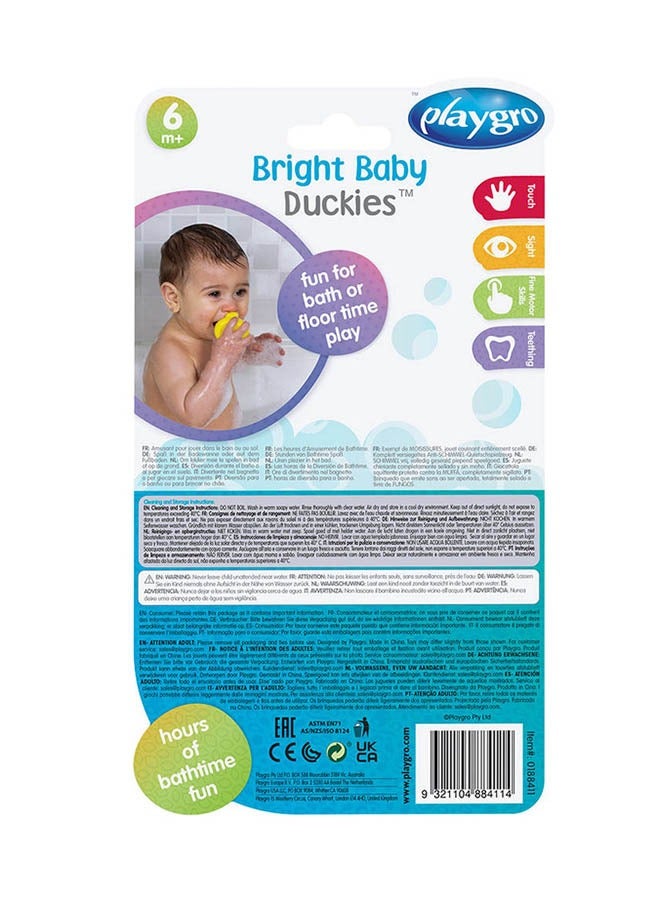 playgro Bright Baby Squeaky Clean Duckies, Bath Time Fun, Fully Sealed, Enhances Motor Skills, Easy to Clean, From 3 Months, Unisex, Colorful Variety  - Image 4