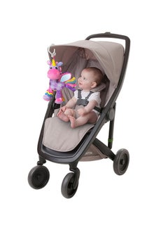 playgro Activity Friend Stella Unicorn - Sensory Development Toy for Baby Girls, Ideal Gift for 0+ Months - On-The-Go Fun with Car Seat & Pram Attachment, Multicolored  - Image 5
