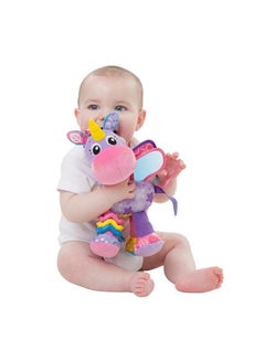 playgro Activity Friend Stella Unicorn - Sensory Development Toy for Baby Girls, Ideal Gift for 0+ Months - On-The-Go Fun with Car Seat & Pram Attachment, Multicolored  - Image 3