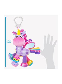 playgro Activity Friend Stella Unicorn - Sensory Development Toy for Baby Girls, Ideal Gift for 0+ Months - On-The-Go Fun with Car Seat & Pram Attachment, Multicolored  - Image 4