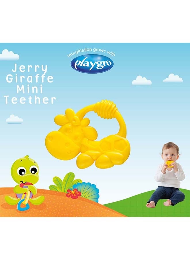 playgro Jerry Giraffe Mini Teether, Water-Filled Cooling, Textured Surface, Easy Grip, Hygienic Design, From 3 Months, Unisex, Multi-Color  - Image 3