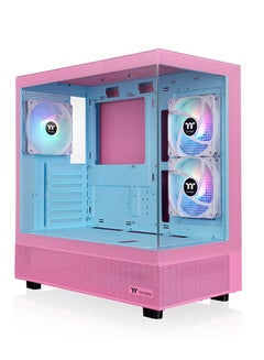 ثيرمال تيك View 270 Plus TG ARGB Bubble Pink Mid Tower Chassis - E-ATX, Tempered Glass Front & Left Panels, 3 x 120mm ARGB Fans, USB 3.0 & Type-C Ports, Full-Length PSU Cover, Customizable ARGB Lighting, Supports up to 9 Fans | CA-1Y7-00MAWN-00  - Image 1