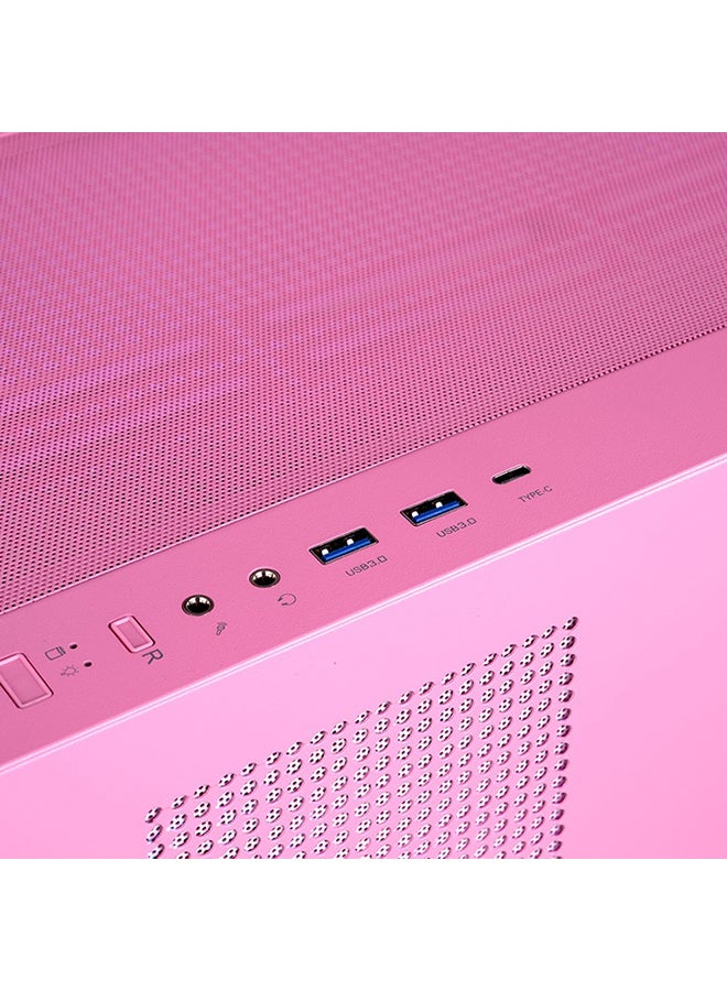 ثيرمال تيك - View 270 Plus TG ARGB Bubble Pink Mid Tower Chassis - E-ATX, Tempered Glass Front & Left Panels, 3 x 120mm ARGB Fans, USB 3.0 & Type-C Ports, Full-Length PSU Cover, Customizable ARGB Lighting, Supports up to 9 Fans | CA-1Y7-00MAWN-00 - Image 1
