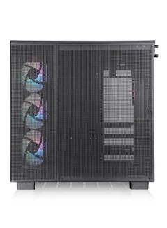 ثيرمال تيك View 380 XL TG ARGB Mid Tower Chassis (Black) - Dual Chamber Design, Tempered Glass Panels, 4x 120mm ARGB Fans, 360mm Radiator Support, GPU Anti-Sag Brace, 3x 2.5" SSD + 1x 3.5" HDD, USB 3.2 Type-C, Enhanced Cooling & Cable Management | CA-11E-00M1WN-00  - Image 4