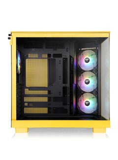 ثيرمال تيك View 380 XL TG ARGB Mid Tower Chassis (Bumblebee Yellow) - Dual Chamber Design, Tempered Glass Panels, 4x 120mm ARGB Fans, 360mm Radiator Support, GPU Anti-Sag Brace, 3x 2.5" SSD + 1x 3.5" HDD, USB 3.2 Type-C, High Performance Cooling & Cable Management | CA-11E-00M4WN-00  - Image 3
