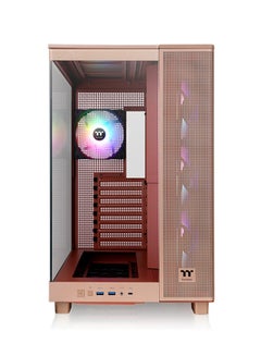 ثيرمال تيك View 380 XL TG ARGB Mid Tower Chassis (Gravel Sand) - Dual Chamber Design, Tempered Glass Panels, 4x 120mm ARGB Fans, 360mm Radiator Support, GPU Anti-Sag Brace, 3x 2.5" SSD + 1x 3.5" HDD, USB 3.2 Type-C, Superior Cooling & Cable Management | CA-11E-00MGWN-00  - Image 2