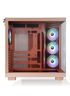 ثيرمال تيك View 380 XL TG ARGB Mid Tower Chassis (Gravel Sand) - Dual Chamber Design, Tempered Glass Panels, 4x 120mm ARGB Fans, 360mm Radiator Support, GPU Anti-Sag Brace, 3x 2.5" SSD + 1x 3.5" HDD, USB 3.2 Type-C, Superior Cooling & Cable Management | CA-11E-00MGWN-00  - Image 3