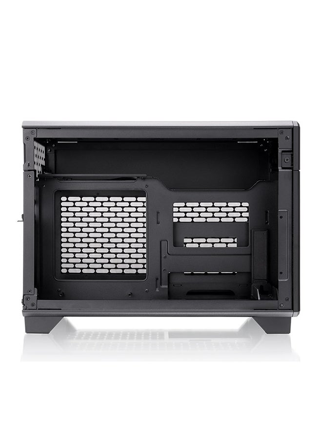 TR100 Mini Tower Chassis (Black) - Modular Design, Compatible with Mini ITX Motherboards, Supports GPUs up to 360mm, Optional 3.9" LCD Screen, Top/Side Dust Filters, Supports SFX/SFX-L PSUs, Multiple Cooling Options, Compact and Travel-Friendly Design | CA-11A-00S1NN-00