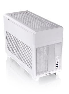ثيرمال تيك TR100 Mini Tower Chassis (Snow White) - Modular Design, Compatible with Mini ITX Motherboards, Supports GPUs up to 360mm, Optional 3.9" LCD Screen, Top/Side Dust Filters, Supports SFX/SFX-L PSUs, Multiple Cooling Options, Compact and Travel-Friendly Design | CA-11A-00S6NN-00  - Image 4